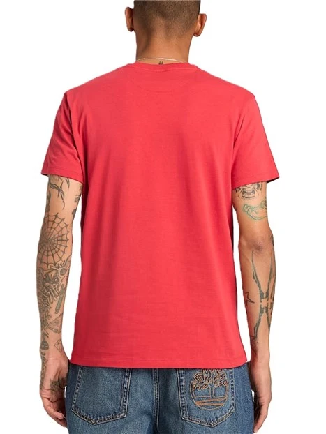 T-SHIRT MANICA CORTA VESTIBILITA' SLIM FITO CON LOGO RICAMATO UOMO ROSSO