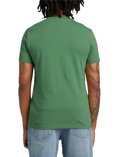 T-SHIRT MANICA CORTA IN JERSEY DI COTONE BIOLOGICO UOMO VERDE