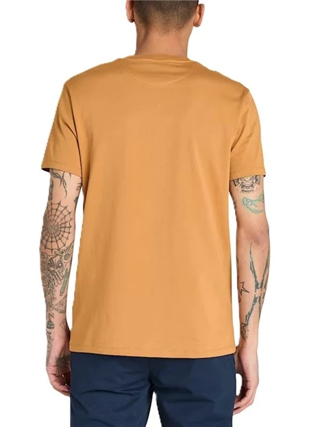 T-SHIRT MANICA CORTA IN JERSEY DI COTONE BIOLOGICO UOMO GIALLO