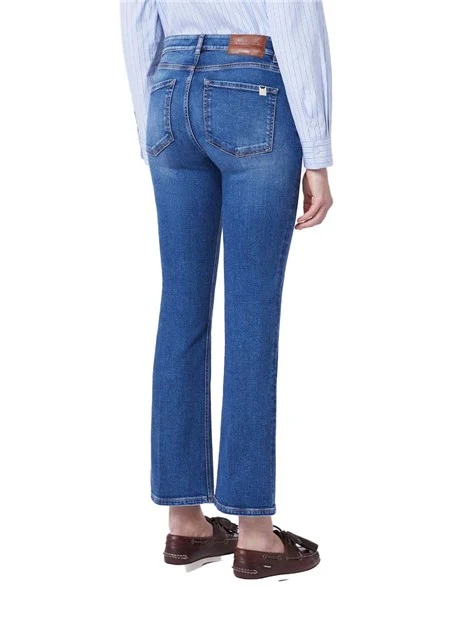 JEANS SKINNY CON TAHLIO CROPPED DONNA BLU