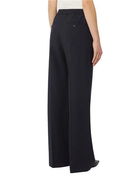 PANTALONI CHINO IN LANA CON COULISSE DONNA BLU