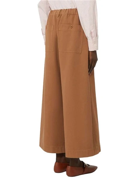PANTALONI CROPPED CON TASCHE ALLA FRANCESE DONNA MARRONE