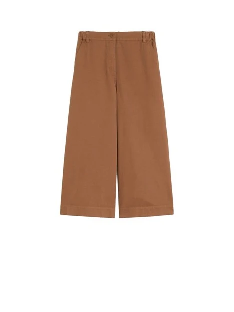 PANTALONI CROPPED CON TASCHE ALLA FRANCESE DONNA MARRONE