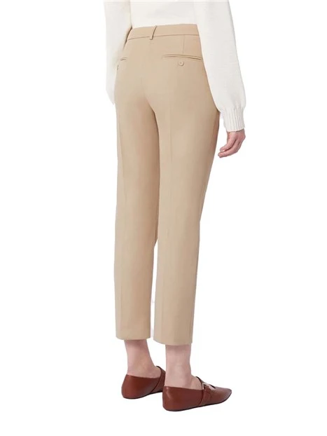 PANTALONI A SIGARETTA TASCHE ALLA FRANCESE DONNA BEIGE