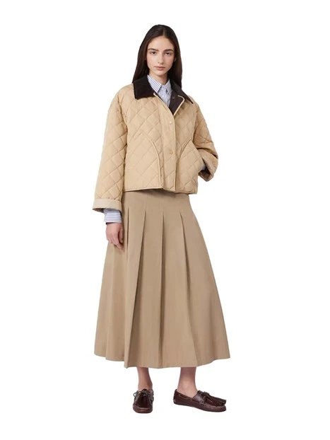 GONNA LUNGA CON TASCHI FILETTO DONNA BEIGE