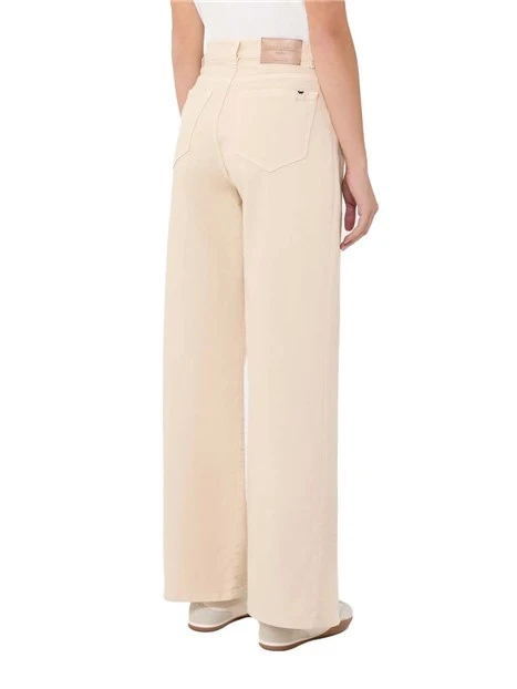 PANTALONI SIGARETTA CINQUE TASCHE DONNA AVORIO