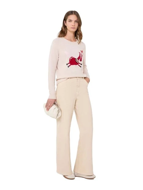 PANTALONI SIGARETTA CINQUE TASCHE DONNA AVORIO