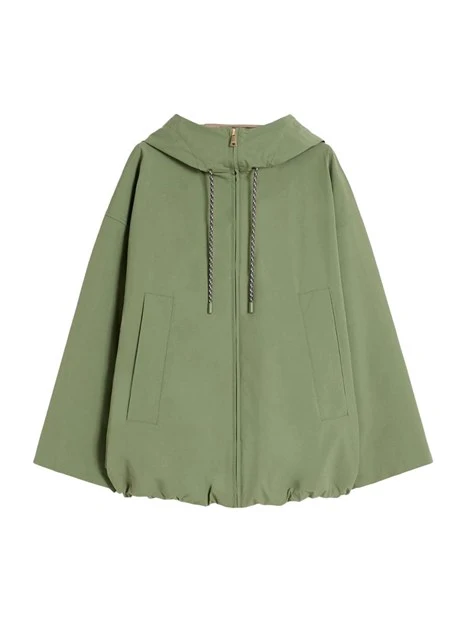 GIACCA IMPERMEABILE ANTIVENTO CON CAPPUCCIO DONNA VERDE