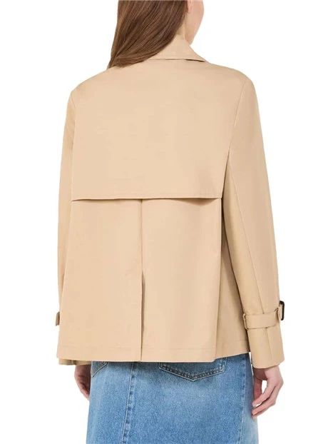 TRENCH CORTO ANTIGOCCIA DOPPIOPETTO DONNA BEIGE