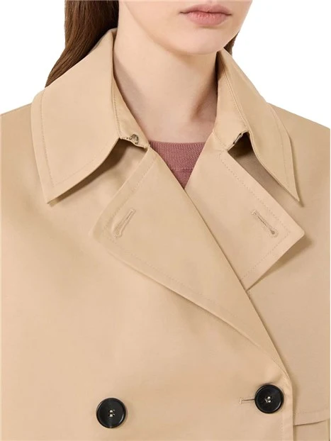 TRENCH CORTO ANTIGOCCIA DOPPIOPETTO DONNA BEIGE