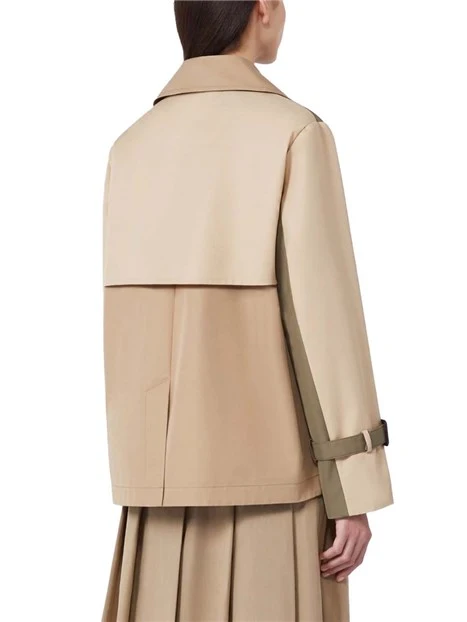 TRENCH CORTO ANTIGOCCIA DOPPIOPETTO DONNA MARRONE