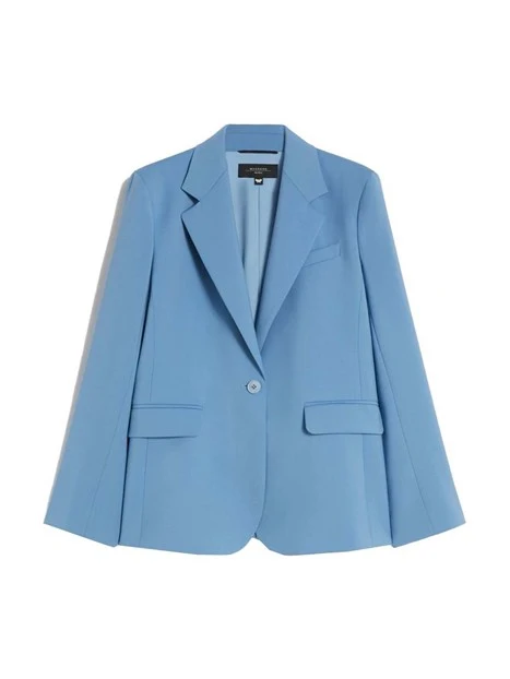 BLAZER IN LANA CON BOTTONI SUI POLSI  DONNA AZZURRO