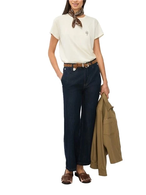 JENAS A ZAMPA PIEGA STIRATA DONNA BLU