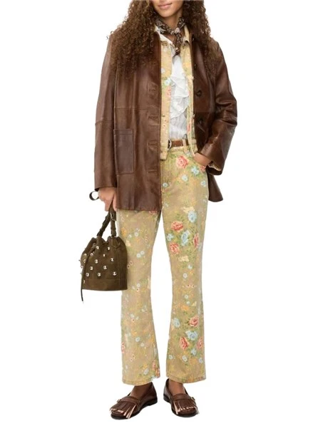 GIACCA IN PELLE EFFETTO USED DONNA MARRONE