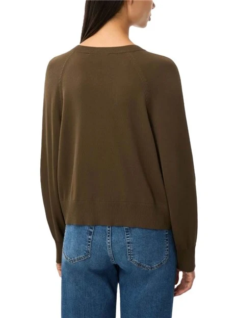 CARDIGAN IN MISTO VISCOSA CON VESTIBILITA' AMPIA DONNA MARRONE