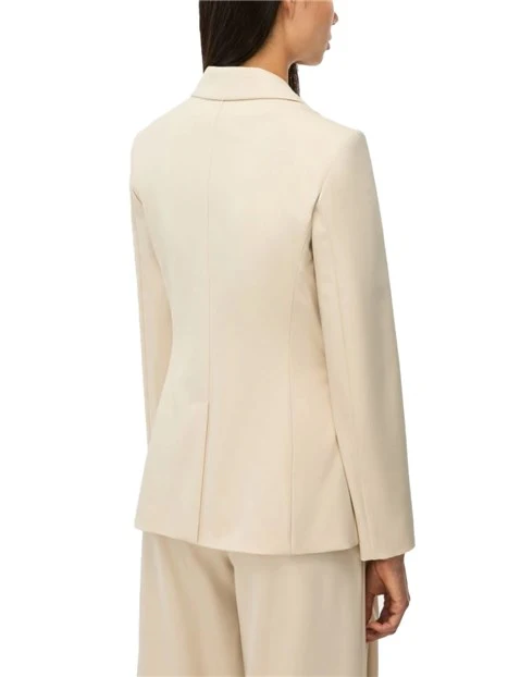 BLAZER IN MISTO VISCOSA CON SPACCO DONNA AVORIO