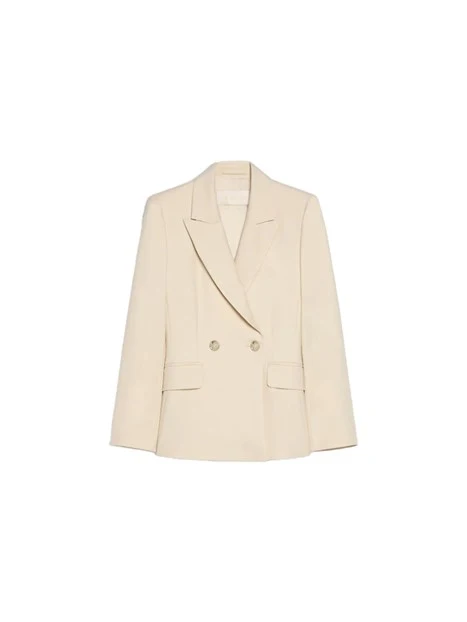BLAZER IN MISTO VISCOSA CON SPACCO DONNA AVORIO