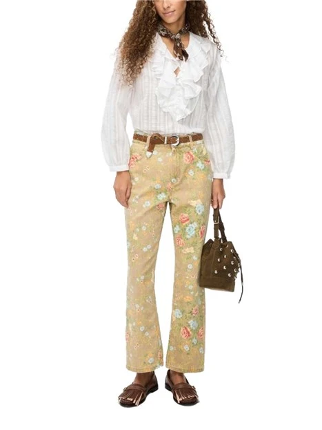 BLUSA FIT AMPIO CON SCOLLO A V DONNA BIANCO