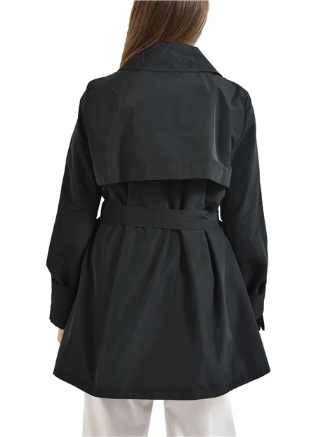 GIACCA CORTA MORBIDA IN MISTO COTONE DONNA NERO