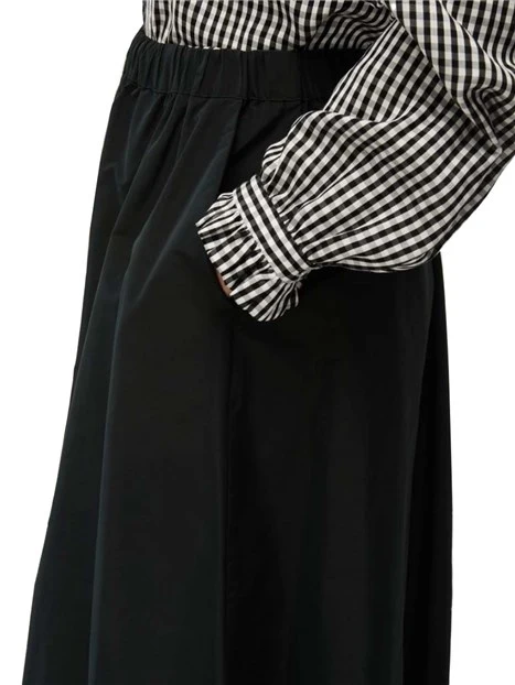 GONNA LUNGA MISTO COTONE DONNA NERO