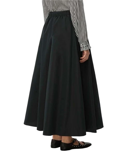 GONNA LUNGA MISTO COTONE DONNA NERO