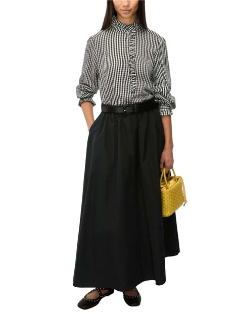 GONNA LUNGA MISTO COTONE DONNA NERO