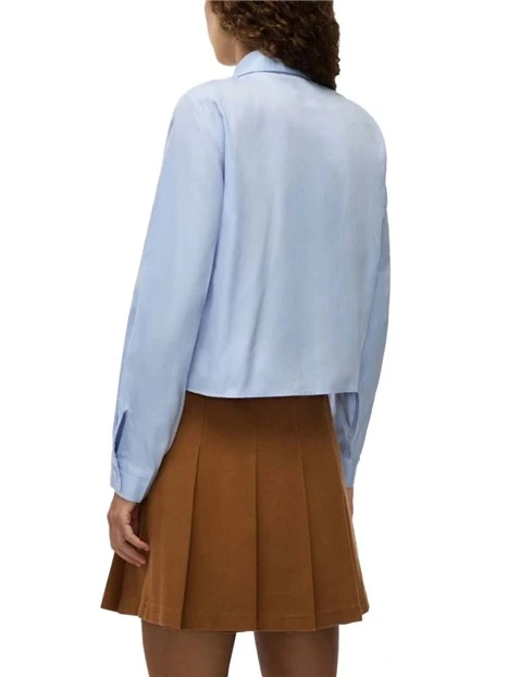 CAMICIA POLSINI CON BOTTONE DONNA AZZURRO