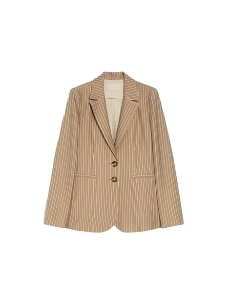 BLAZER BLAZER CON DUE BOTTONI DONNA  MARRONE