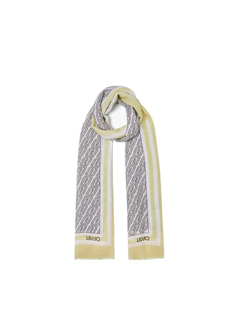 STOLA CON MOTIVO MONOGRAM ALL-OVER DONNA VERDE