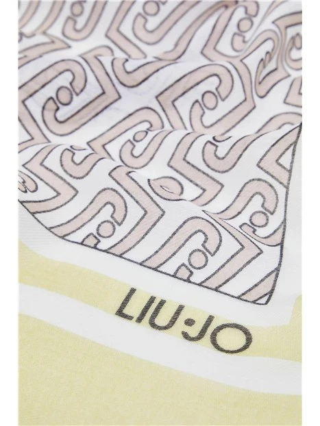STOLA CON MOTIVO MONOGRAM ALL-OVER DONNA VERDE