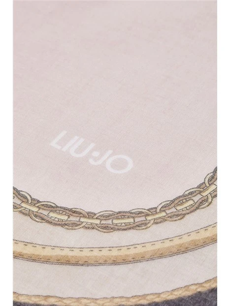 FOULARD CON ORLO SFRANGIATO DONNA NERO