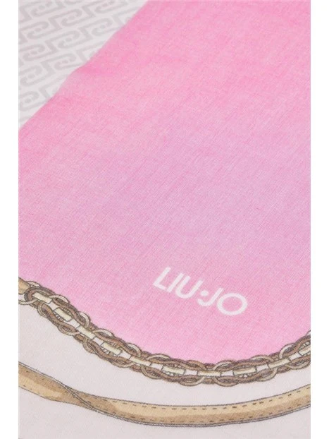 FOULARD CON ORLO SFRANGIATO DONNA ROSA