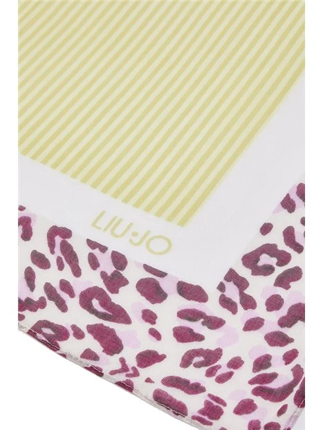 FOULARD GRANDE CON STAMPA ORCHIDEA DONNA GIALLO