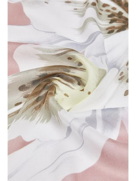 FOULARD GRANDE CON STAMPA ORCHIDEA DONNA ROSA