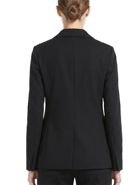 BLAZER MONOPETTO IN JERSEY MANICHE A GIRO DONNA NERO