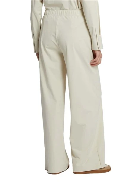 PANTALONI PALAZZO CON COULISSE E TASCHE ALLA FRANCESE DONNA AVORIO