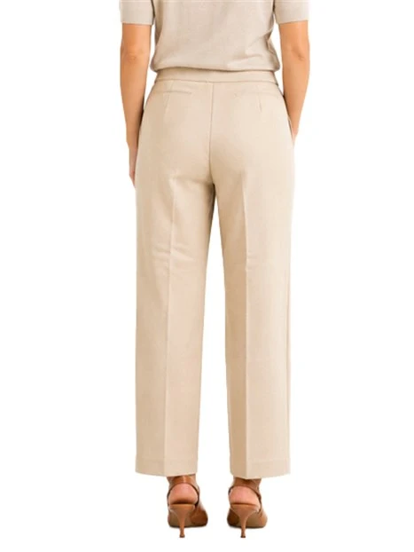 PANTALONE CHINO IN JERSEY DI COTONE DONNA AVORIO