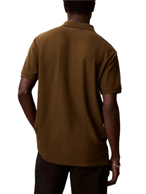 POLO MANICA CORTA IN MAGLIA FINE ELASTICIZZATA UOMO VERDE