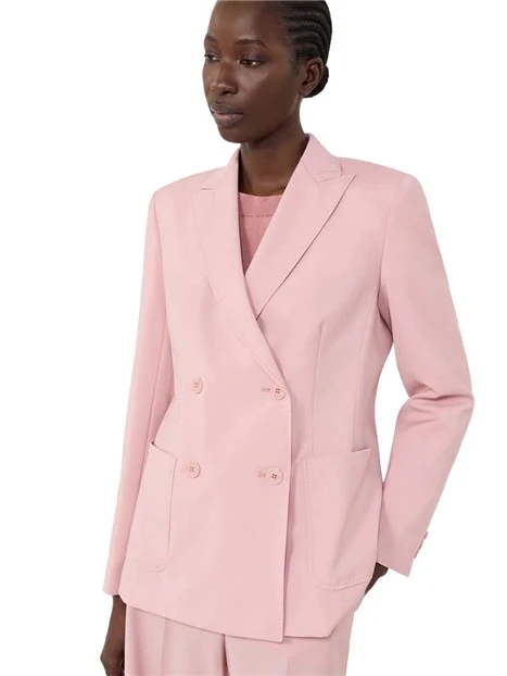 BLAZER DOPPIO PETTO PURA LANA DONNA ROSA