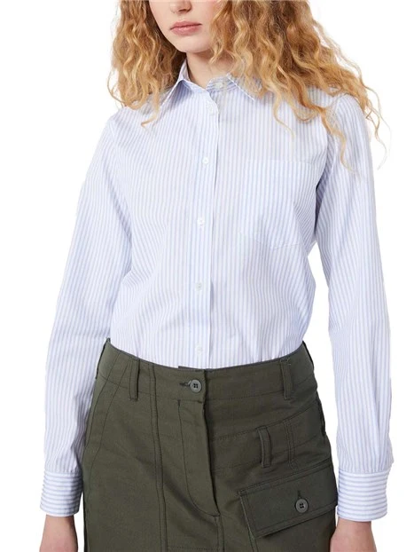 CAMICIA FANTASIA RIGHE DONNA BIANCO