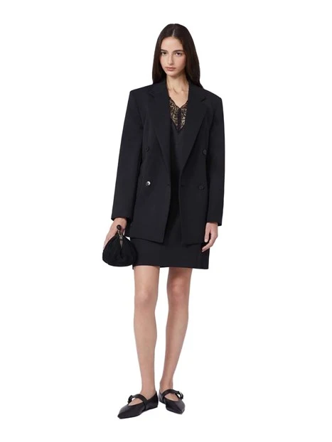 GONNA CORTA SVASATA CON ZIP SUL RETRO DONNA NERO