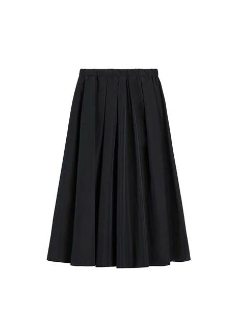 GONNA LUNGA LINEA A AMPIA E SVASATA DONNA  NERO