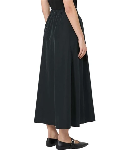 GONNA LUNGA LINEA A AMPIA E SVASATA DONNA  NERO