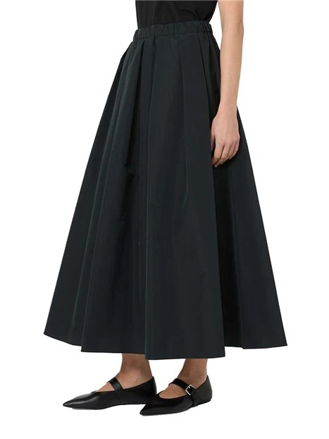 GONNA LUNGA LINEA A AMPIA E SVASATA DONNA  NERO