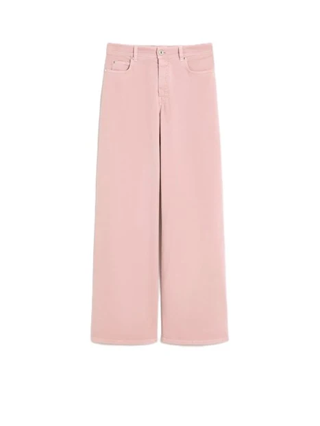 PANTALONE PALAZZO IN COTONE ELASTICIZZATO DONNA ROSA