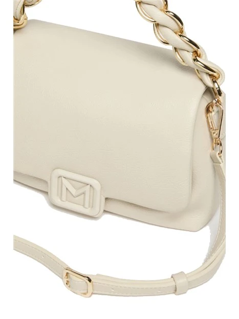 BORSA A TRACOLLA CON MAXI CATENA INTRECCIATA DONNA GRIGIO
