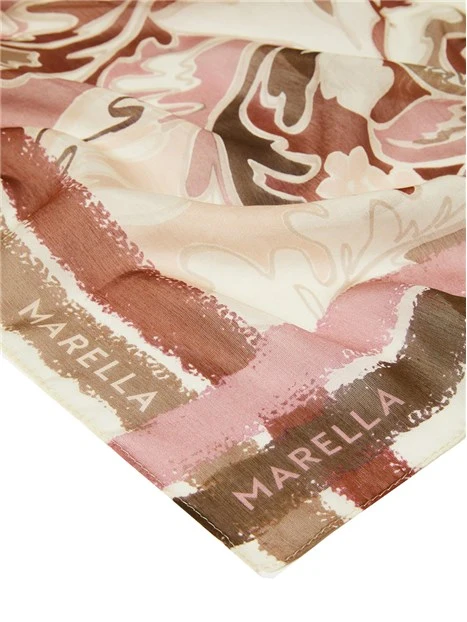 STOLA IN MISTO SETA CON STAMPA DONNA BIANCO