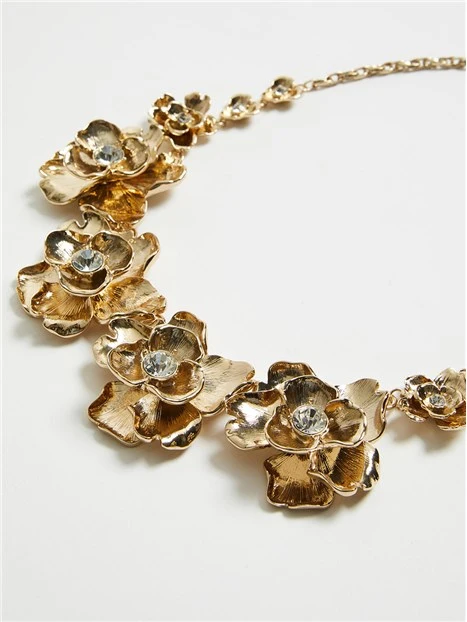 COLLANA CRISTALLI APPLICATI DONNA ORO