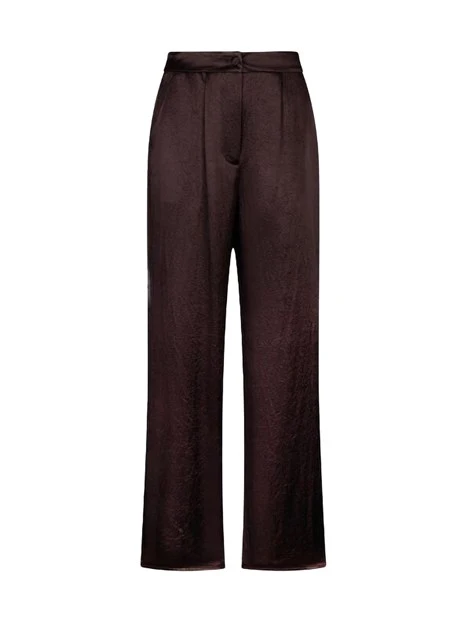 PANTALONI PALAZZO CON SPACCHETTI SUL FONDO DONNA MARRONE