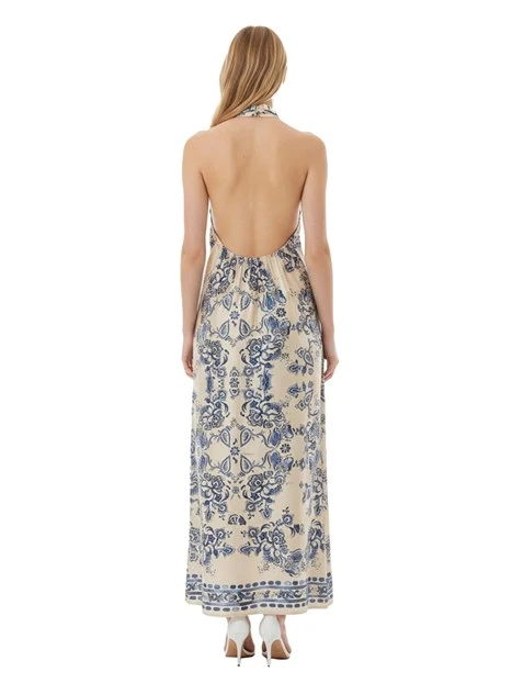 VESTITO LUNGO CON SCHIENA SCOPERTA DONNA BIANCO